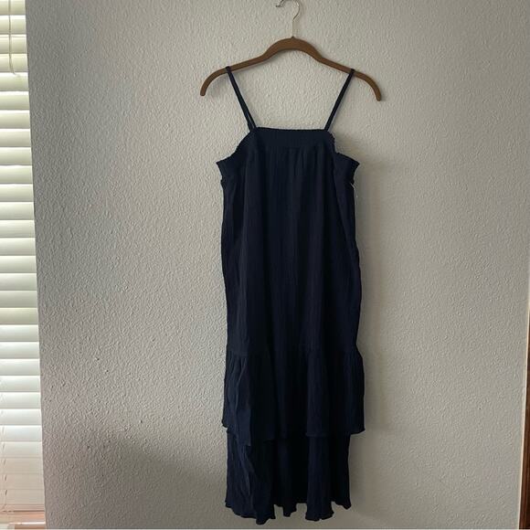 Navy Crepe Mini Dress NWOT - Picture 2 of 6